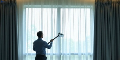 Commercial curtain steam cleaning service varsity-lakes hotels offices