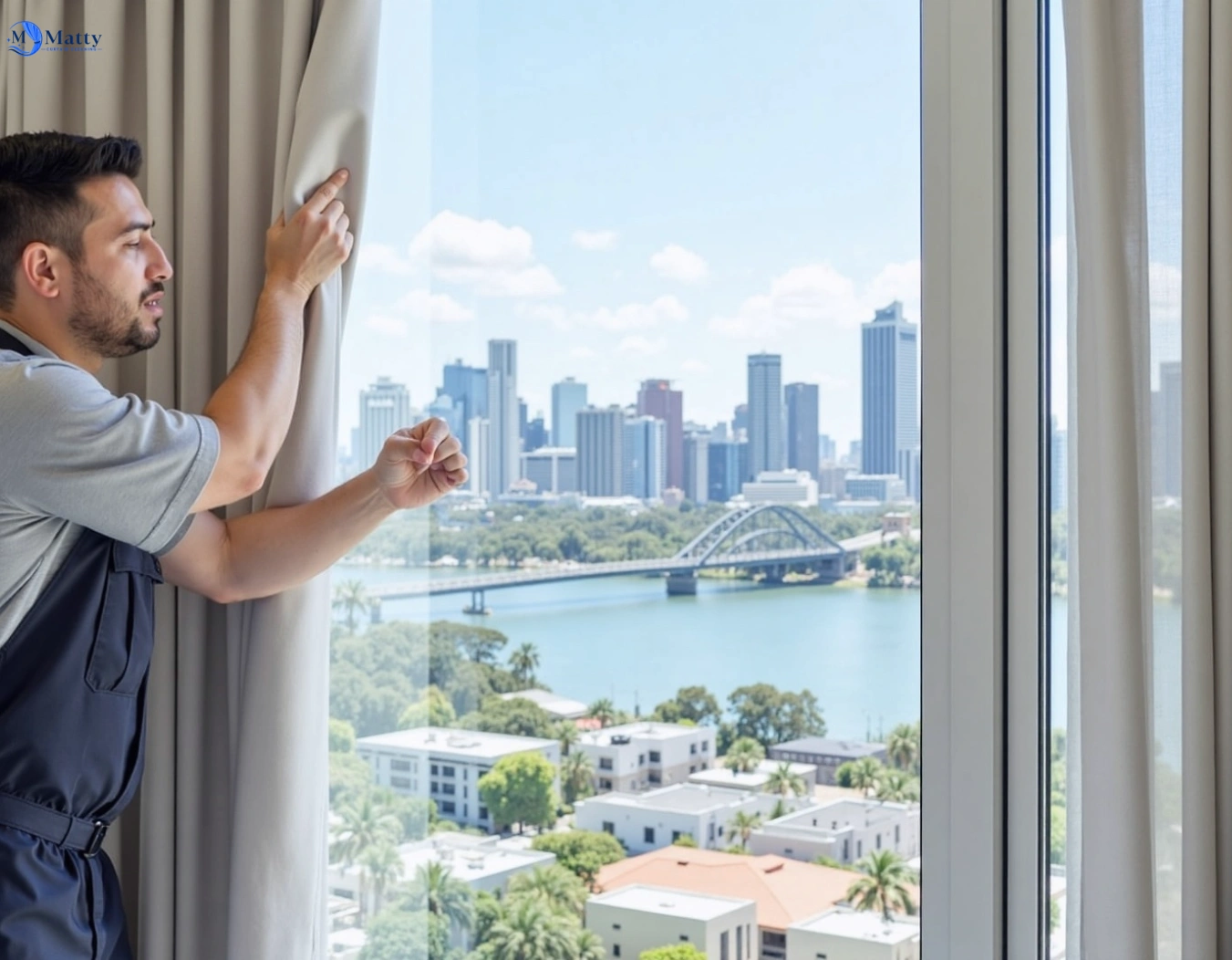 Professional curtain steam cleaning service varsity-lakes QLD by Matty Curtain Cleaning