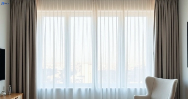 Freshly steam cleaned curtains in varsity-lakes QLD
